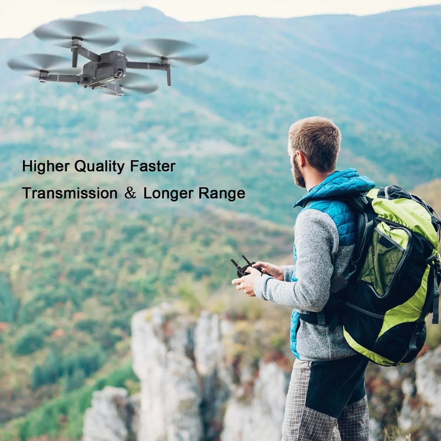 F24 PRO 4K UHD Drone, GPS, 30-Min Flight, Foldable Mini Drone, Brushless Motors, FPV, Wi-Fi, RC Quadcopter for Kids & Adults, Beginners & Enthusiasts, Carrying Case, Black
