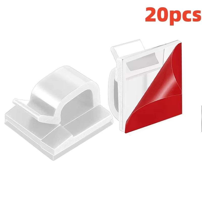 10/50PCS Cable Management Clip Guiding Line Wire Arrangement Protector Fixations Cord Holder Clearance WINDER Clips Attache Home