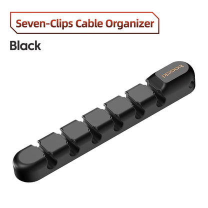 Cable Organizer 3 5 7 Hole Cables Winder Flexible Wire Management Clips for Cable Clearance Cord Protector for Chargers