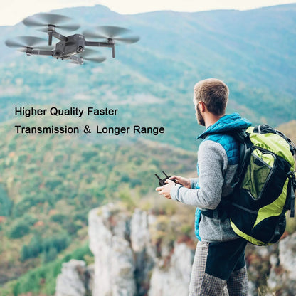F24 PRO 4K UHD Drone, GPS, 30-Min Flight, Foldable Mini Drone, Brushless Motors, FPV, Wi-Fi, RC Quadcopter for Kids & Adults, Beginners & Enthusiasts, Carrying Case, Black