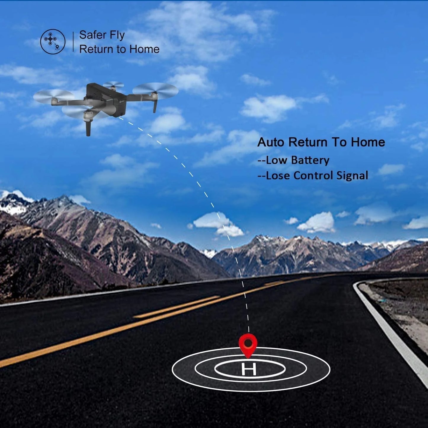 F24 PRO 4K UHD Drone, GPS, 30-Min Flight, Foldable Mini Drone, Brushless Motors, FPV, Wi-Fi, RC Quadcopter for Kids & Adults, Beginners & Enthusiasts, Carrying Case, Black