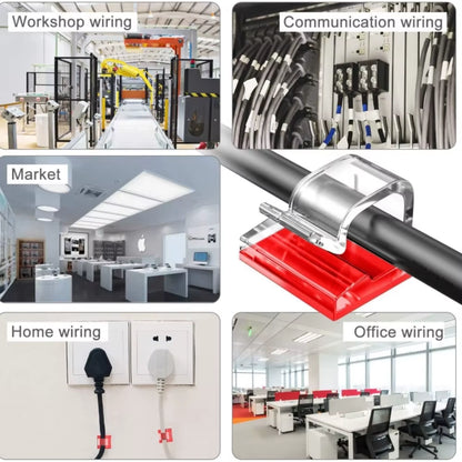 10/50PCS Cable Management Clip Guiding Line Wire Arrangement Protector Fixations Cord Holder Clearance WINDER Clips Attache Home