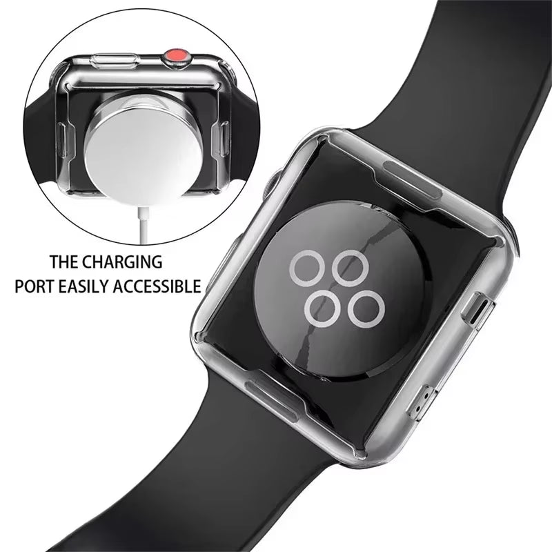 Soft TPU Screen Protector for Apple Watch 10 9 8 45Mm 41Mm 44Mm 42Mm 46Mm 49Mm Full Case Cover for Iwatch Ultra 7 SE 6 5 4 3 2
